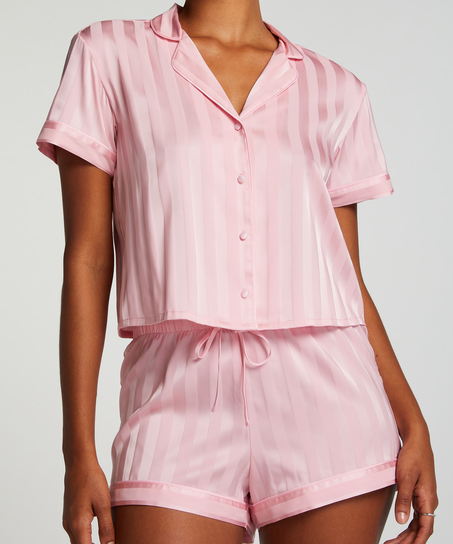 Satin Pyjama Set, Pink