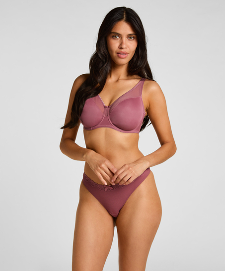 Nina Non-Padded Underwired Minimizer Bra, Purple