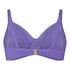 Luxe Non-Padded Underwired Bikini Top, Purple