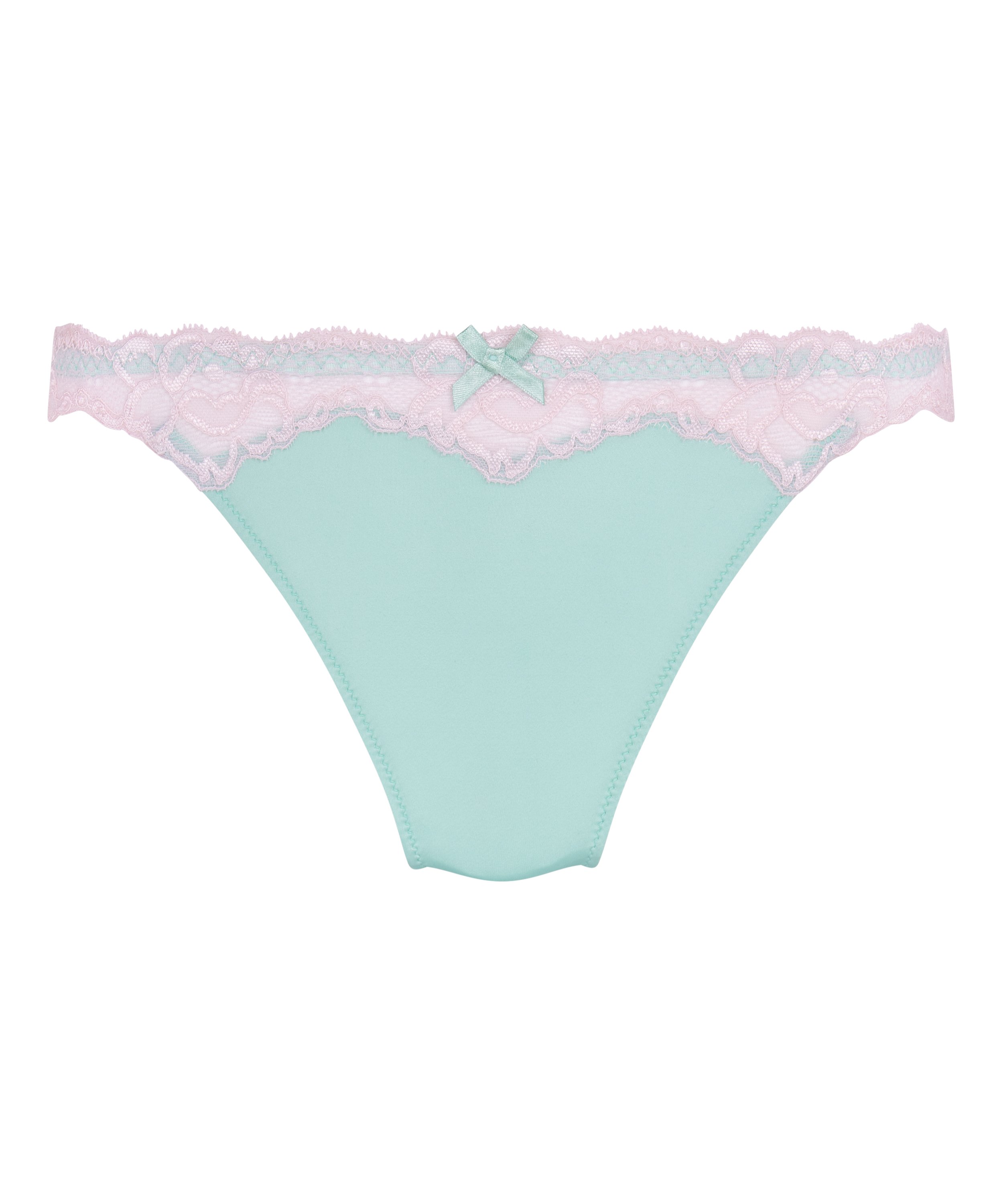 Lace & Shine Thong, Blue, main