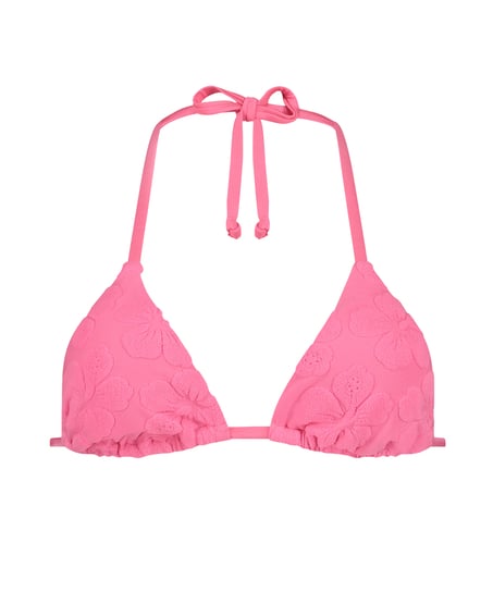 Hula Triangle Bikini Top, Pink