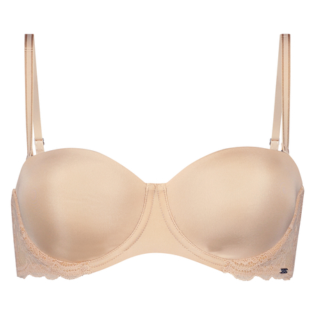 Angie Padded Strapless Underwired Bra, Beige