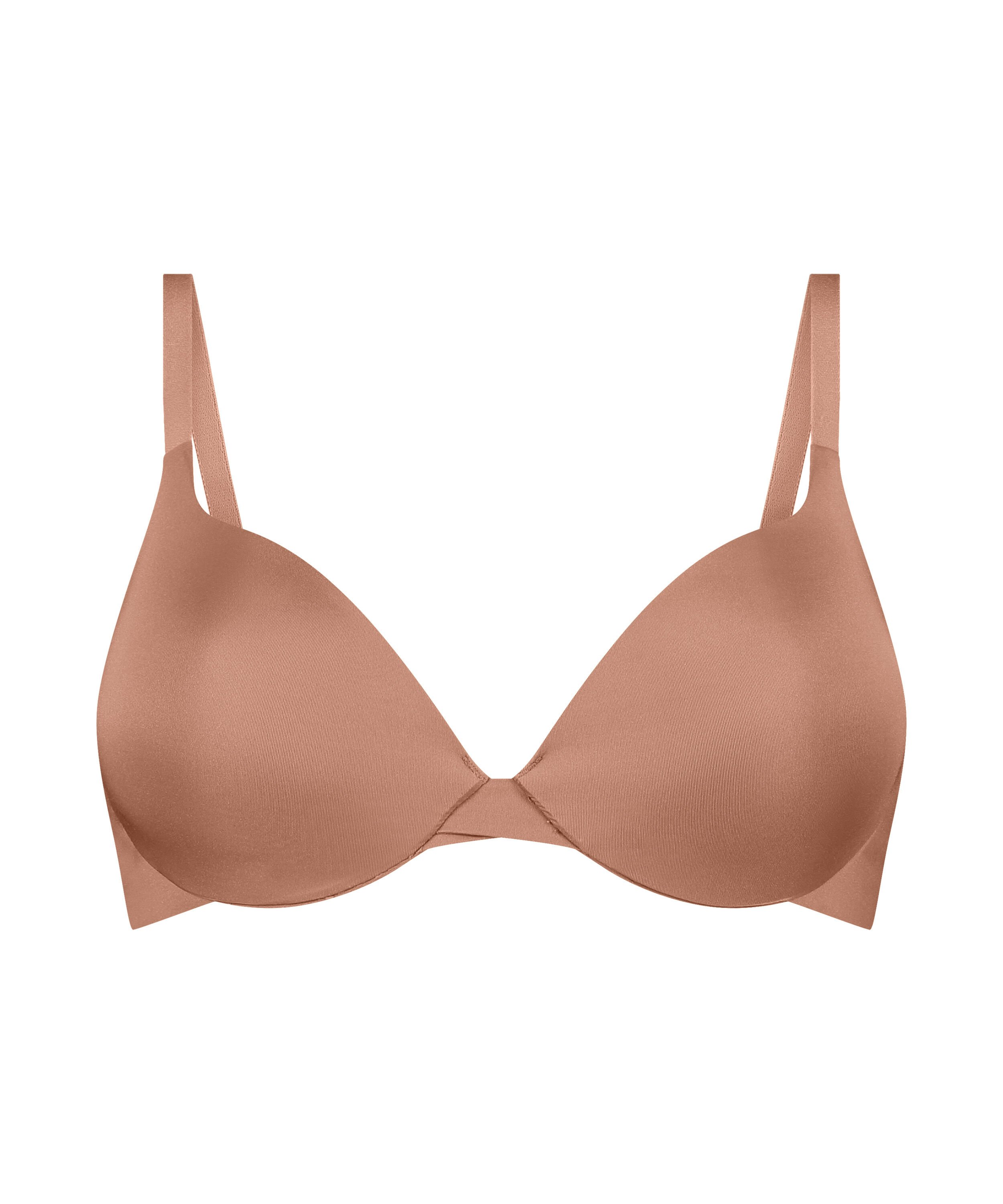 Smooth Padded Underwired Push-Up Bra, Brown