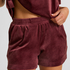 Velvet Pocket shorts, Red