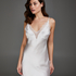 Satin Lily slip dress, White
