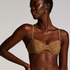 Goldie Shimmer Bikini Top, Yellow