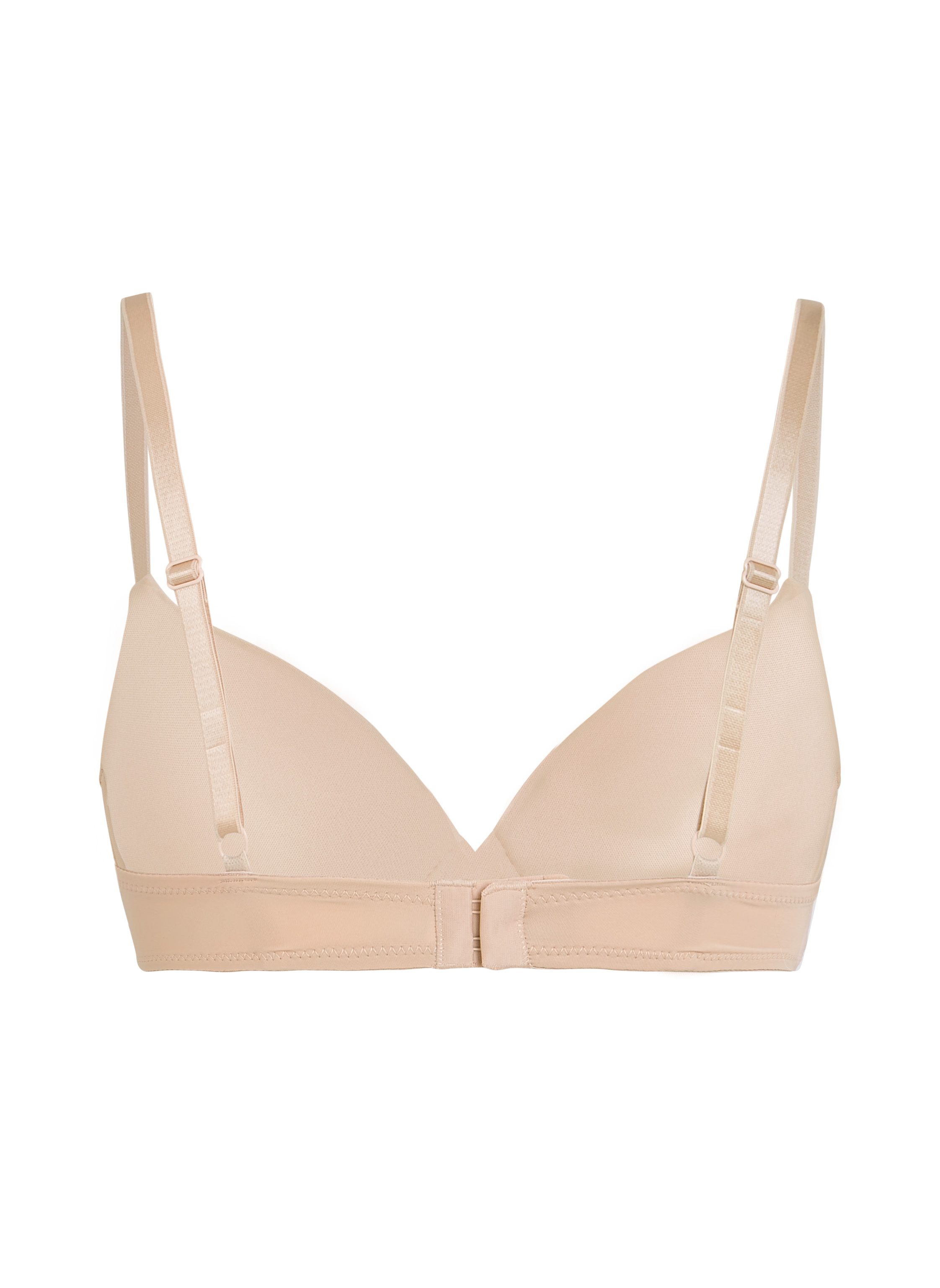 Plunge Padded Underwired Bra, Beige, main