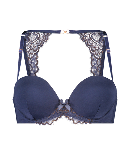 Rya Padded Strapless Underwired Bra, Blue