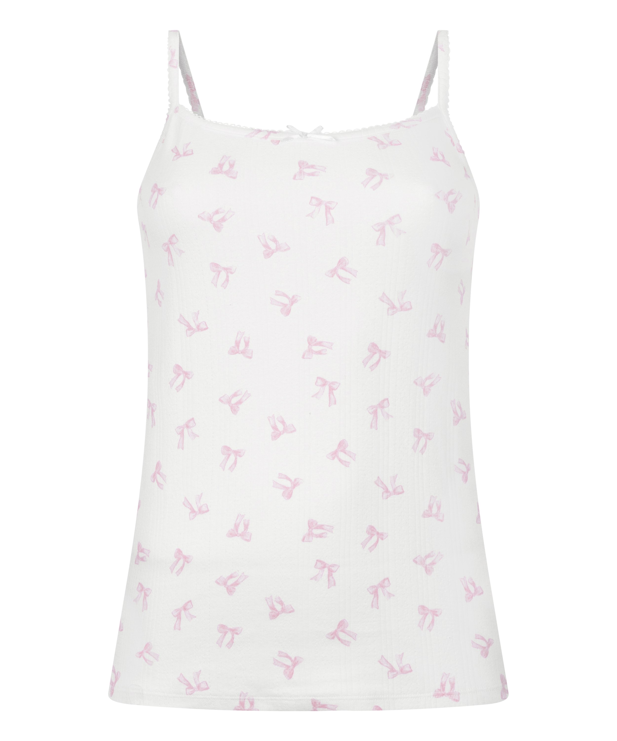 Cami Pointelle, White, main