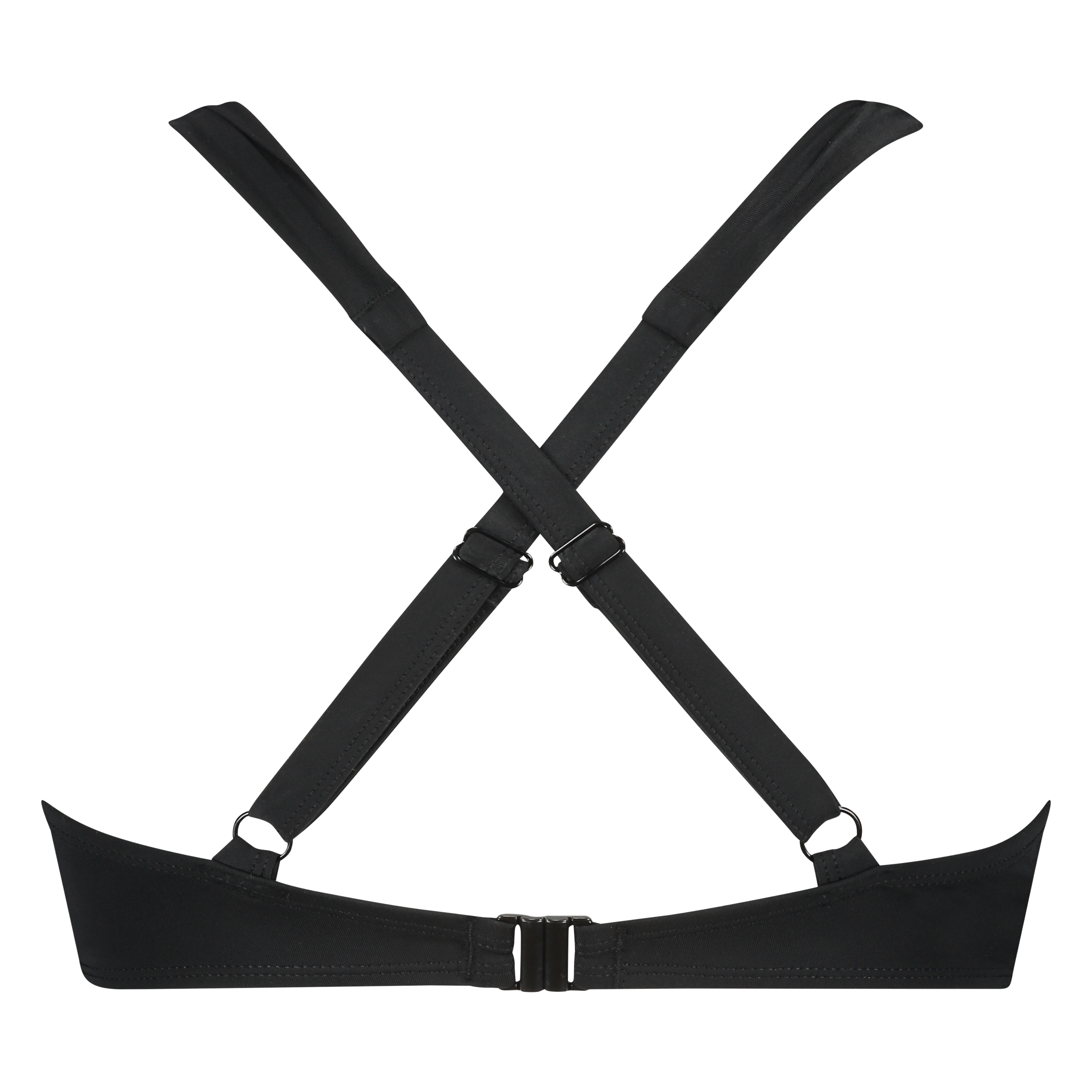 Sunset Dreams padded underwired bikini top Cup E +, Black, main