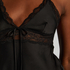 Satin Marcela Cami Top, Black