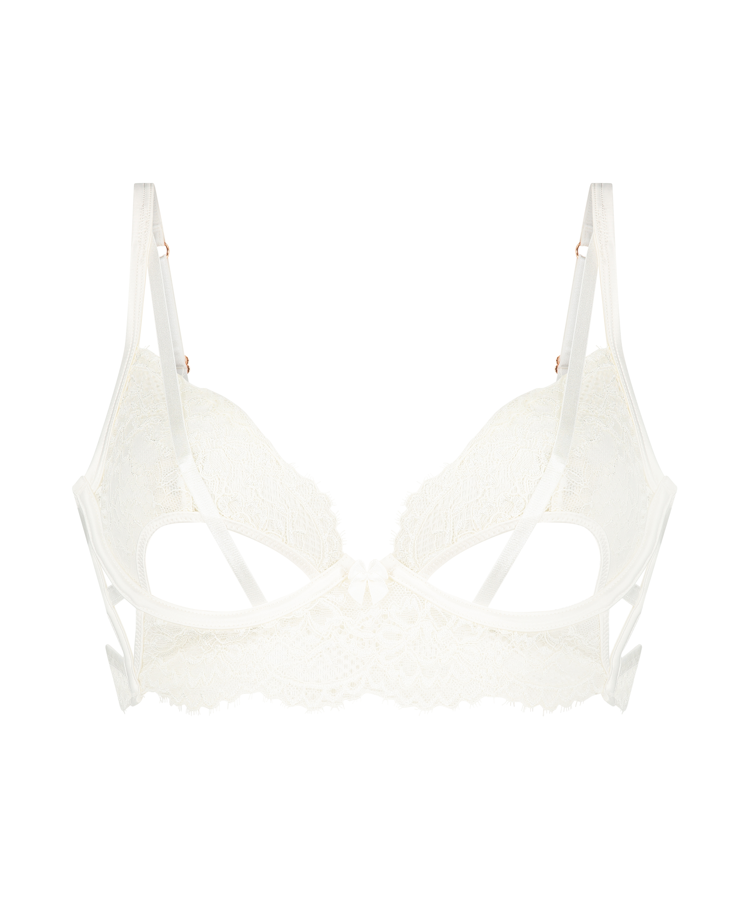 Eve Non-Padded Longline Underwired Bra, White, main
