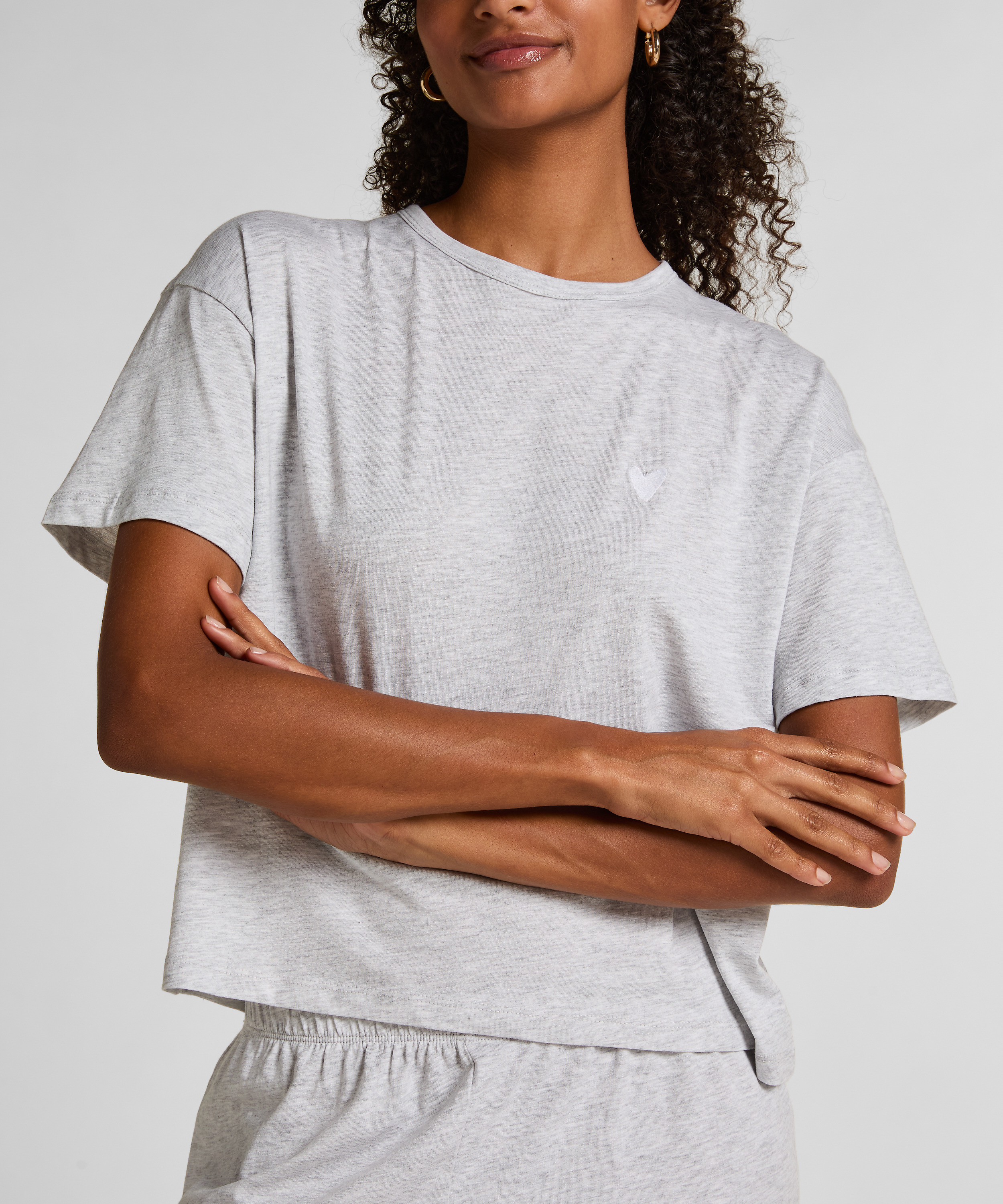 Pyjama Set Jersey Heart, Gray, main
