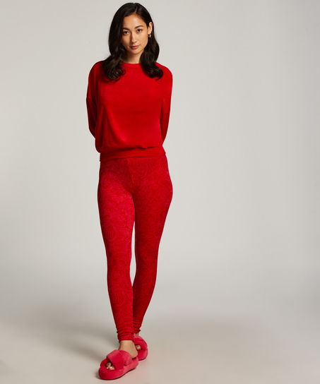 Legging Velours, Red