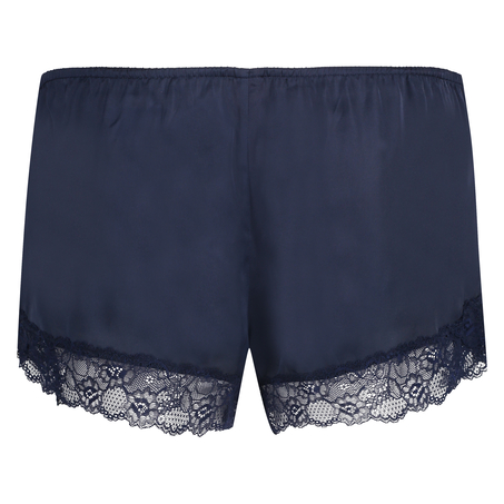 Satin pyjama shorts, Blue