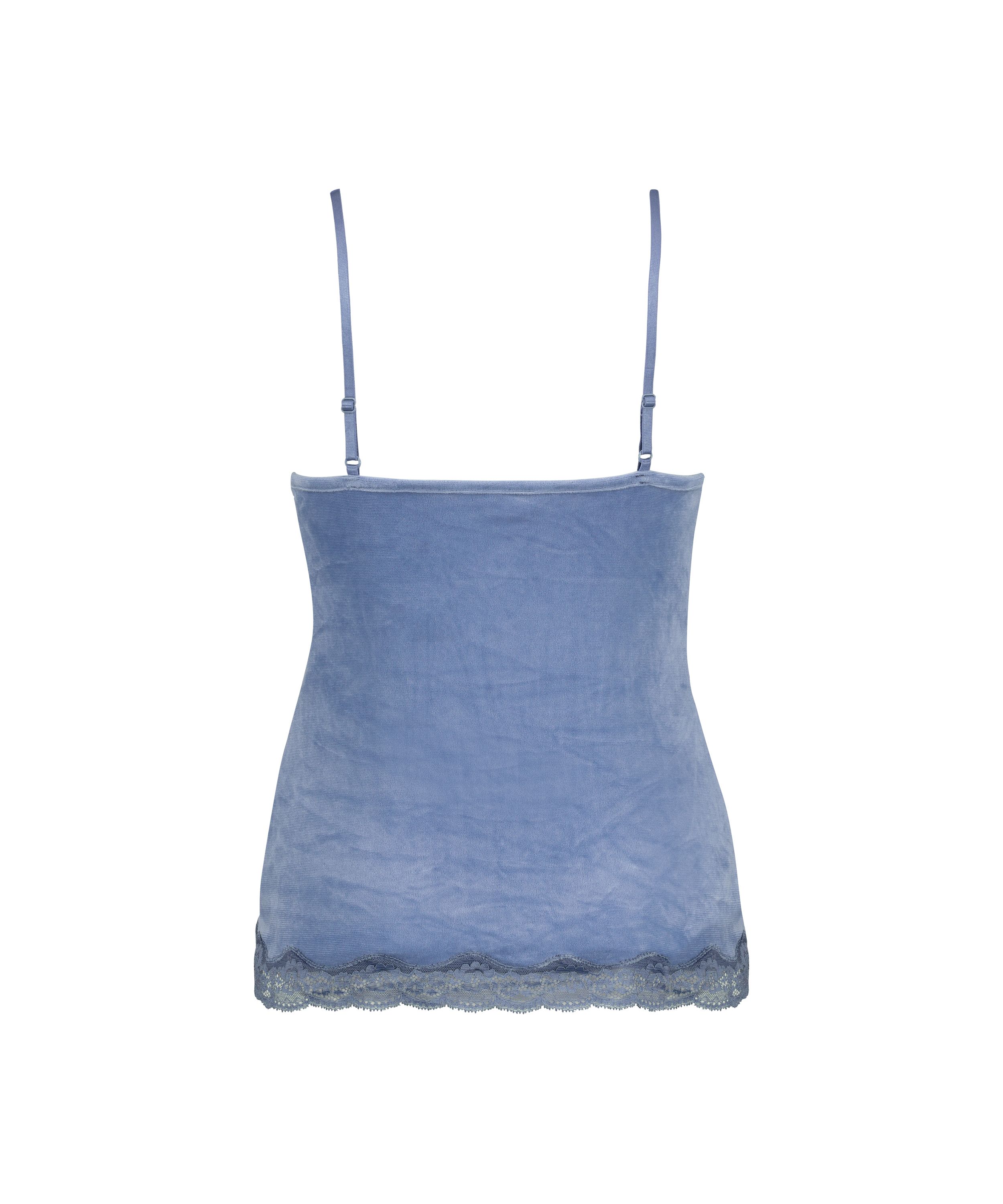 Velours Lace Cami Top, Blue, main