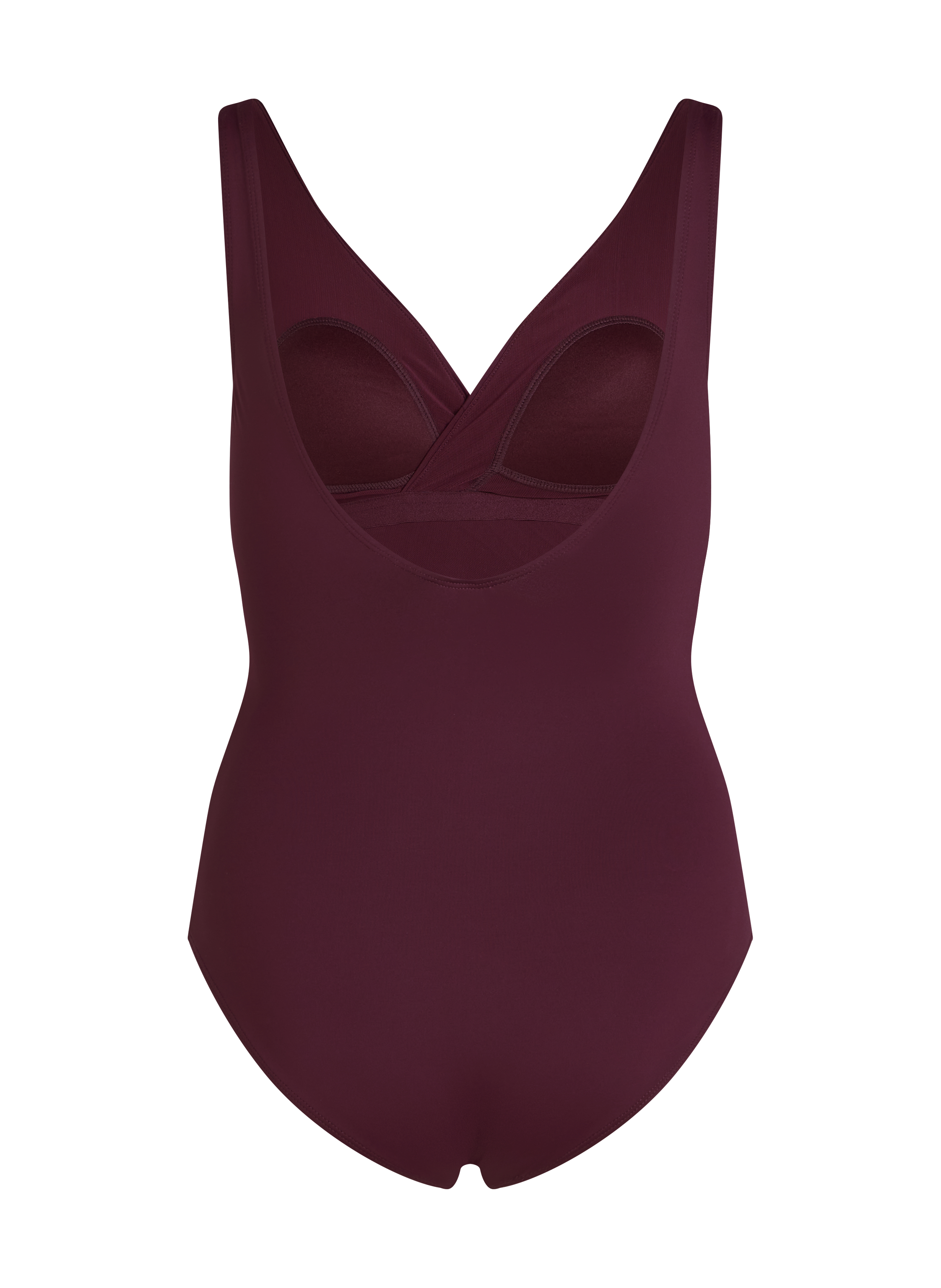 Shaping Shell Mesh Swimsuit, Purple, main