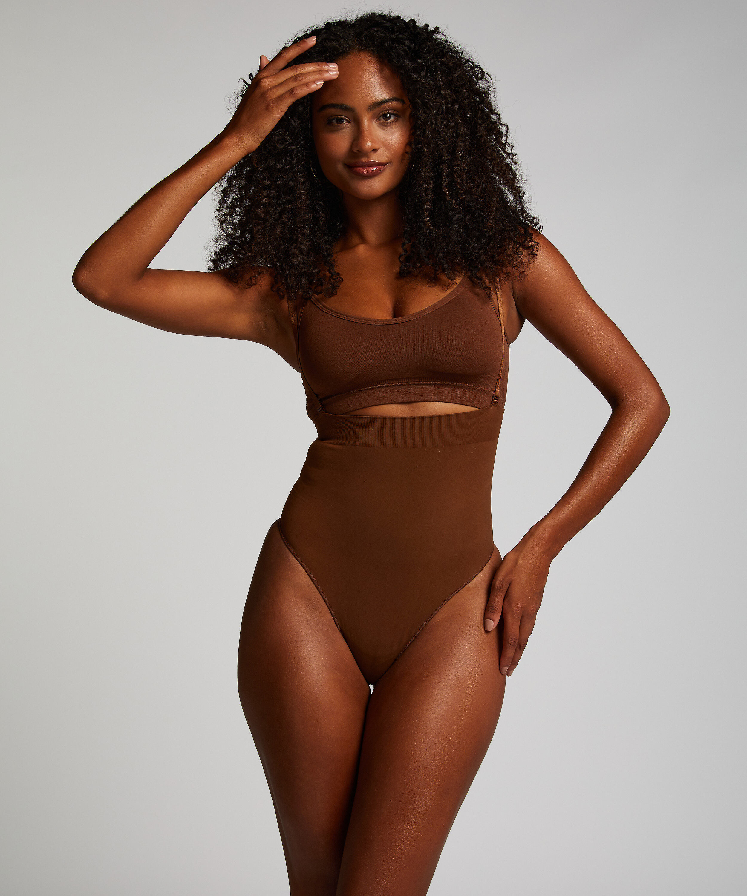 Seamless Enhancing High Waisted Thong, Red