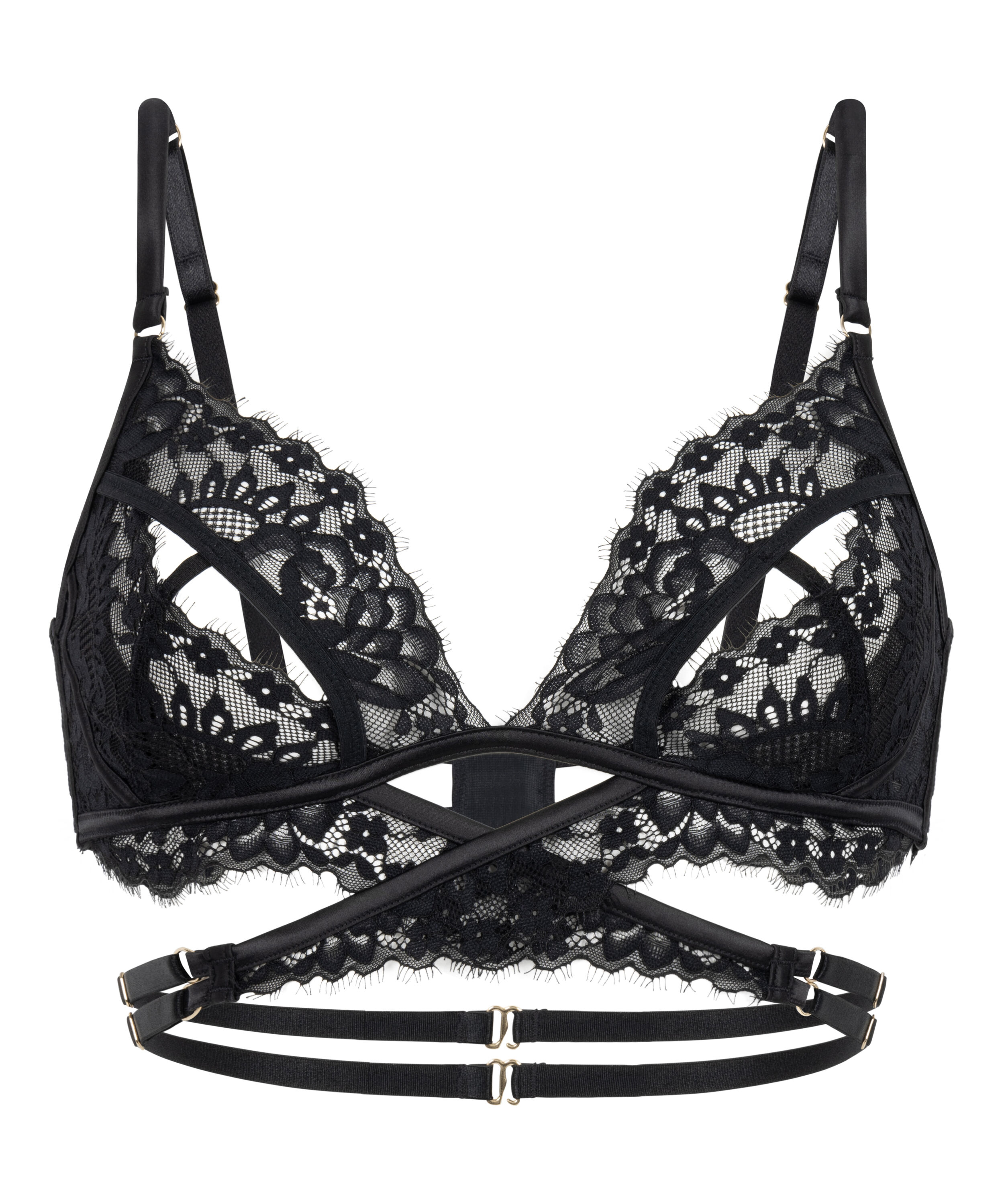 Anna Open Bralette, Black