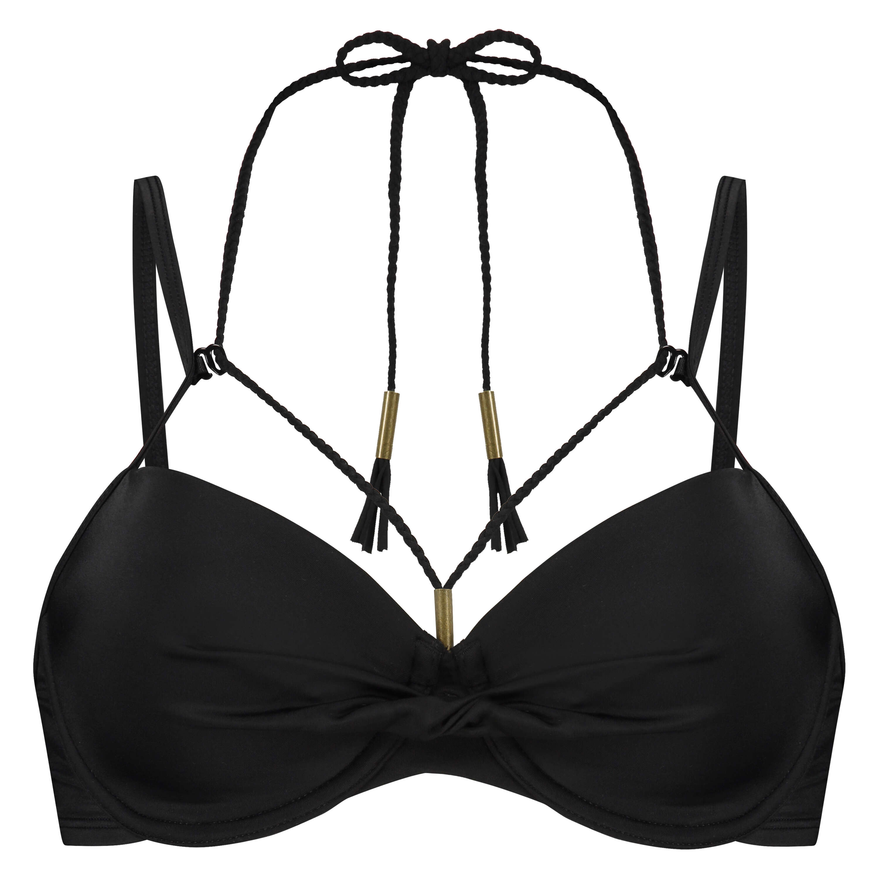 Sunset Dream Padded Underwired Bikini Top, Black, main