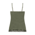 Velours Lace Cami Top, Green