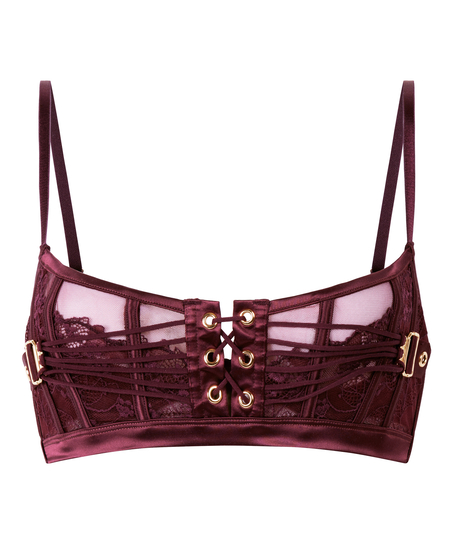 Avela Non-Padded Longline Bra, Red