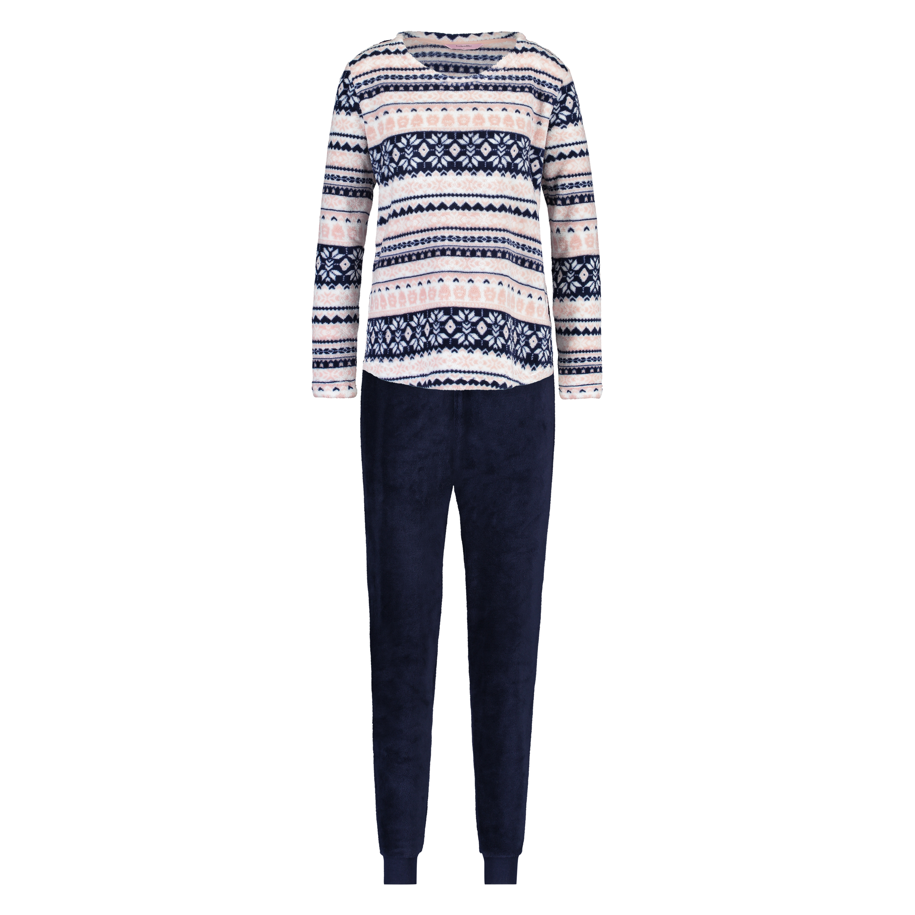 PJ Fleece Fairisle, Pink, main