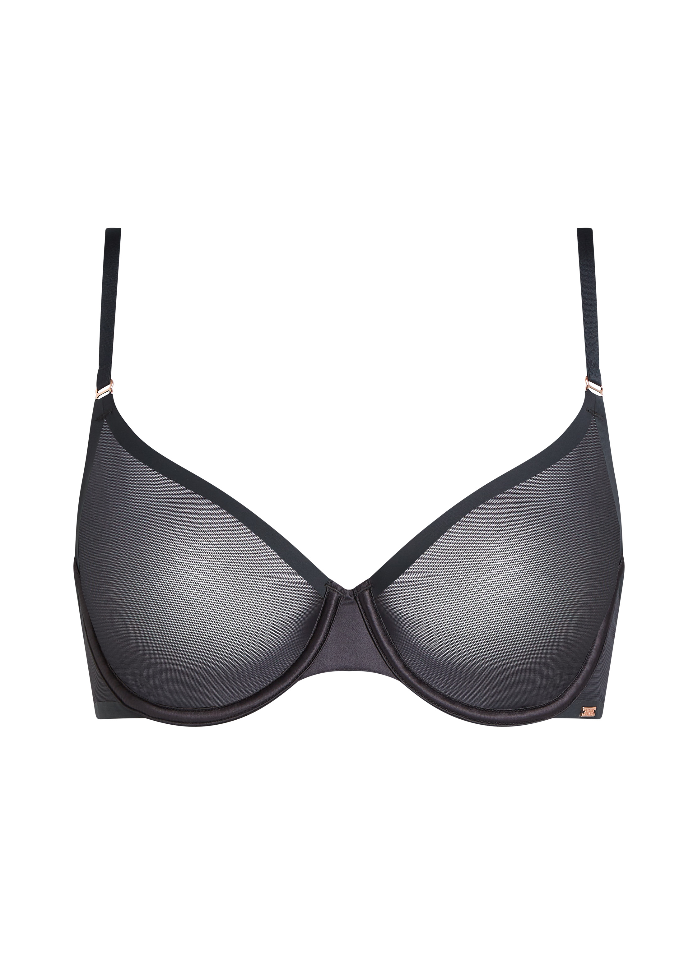 Essential non-padded underwired bra, Black, main