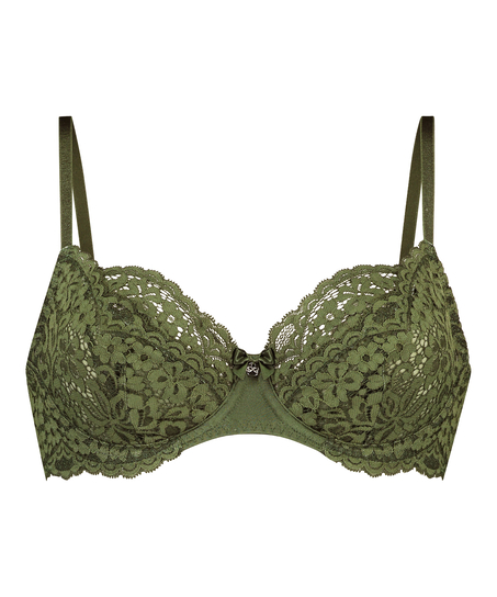 Rose Non-Padded Underwired Bra, Green