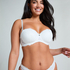 Marine Padded Underwired Strapless Bra, White