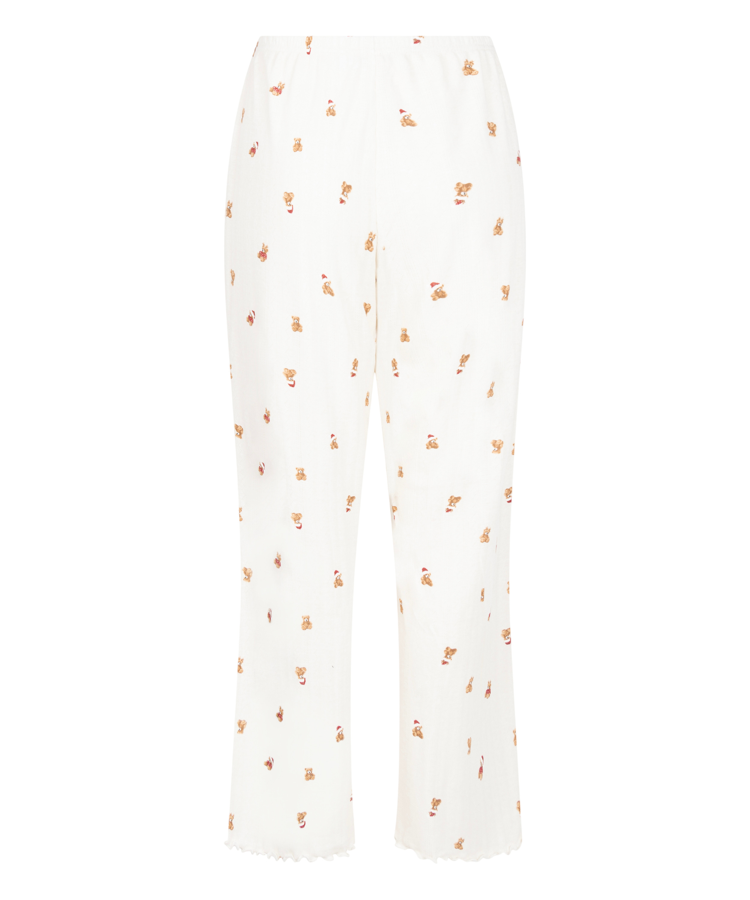 Pointelle Pyjama Pants, White, main
