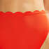 High-cut Scallop bikini bottoms, Red