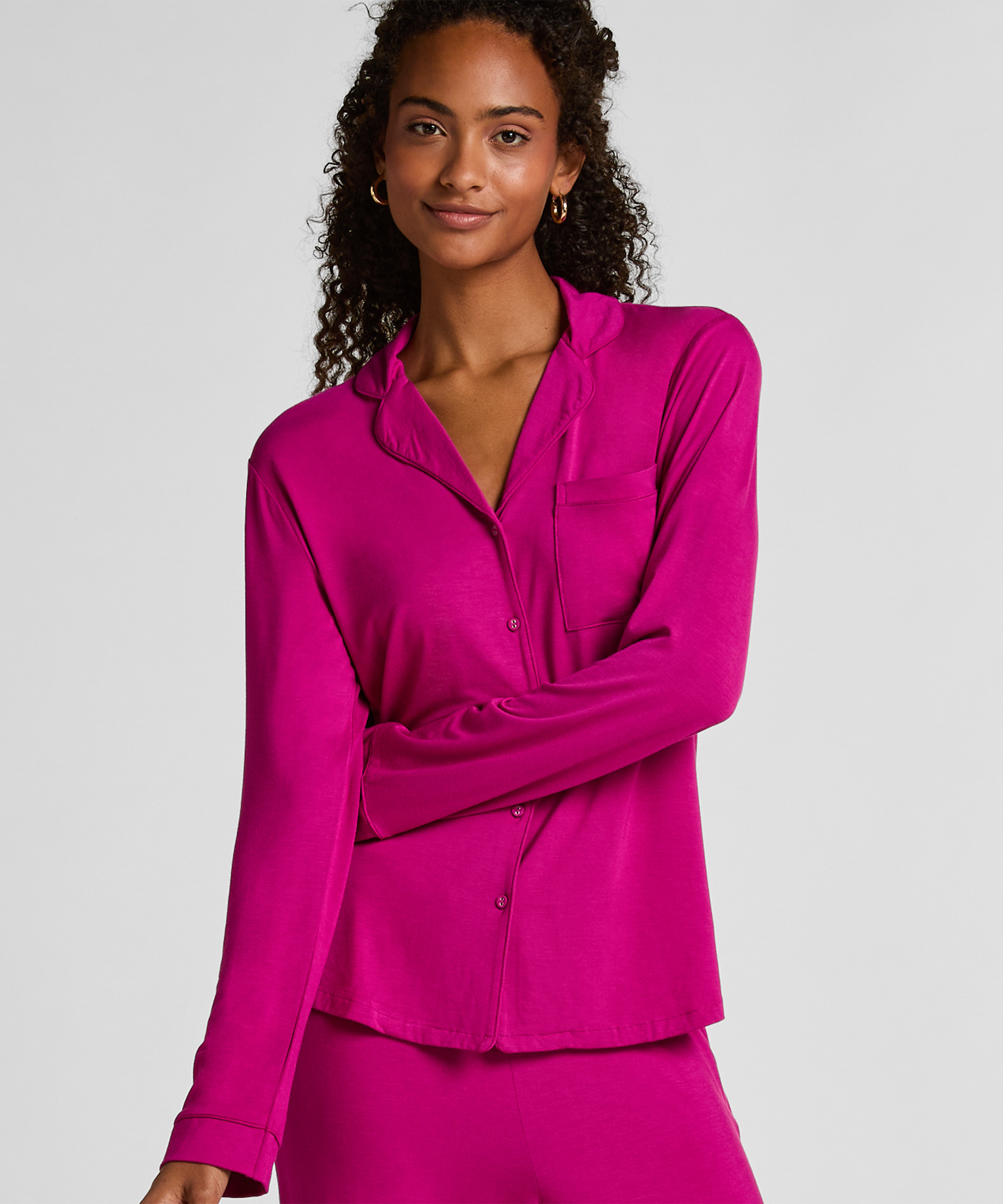 Essential Jersey Long-Sleeved Jacket, Pink, main