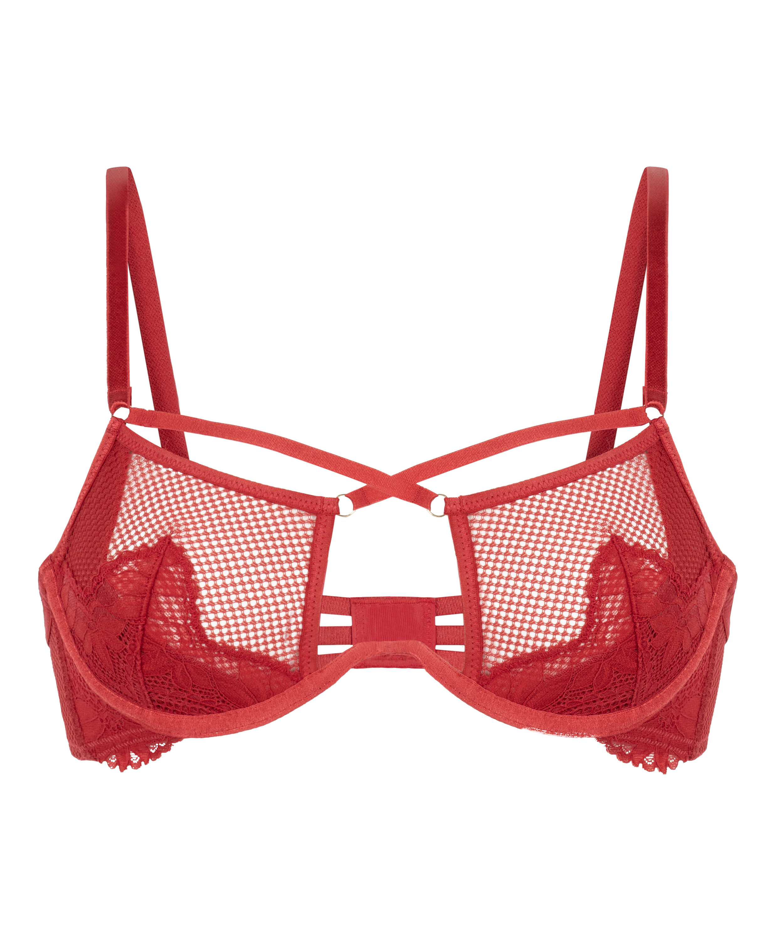 Milana Non-Padded Underwired Bra, Red, main