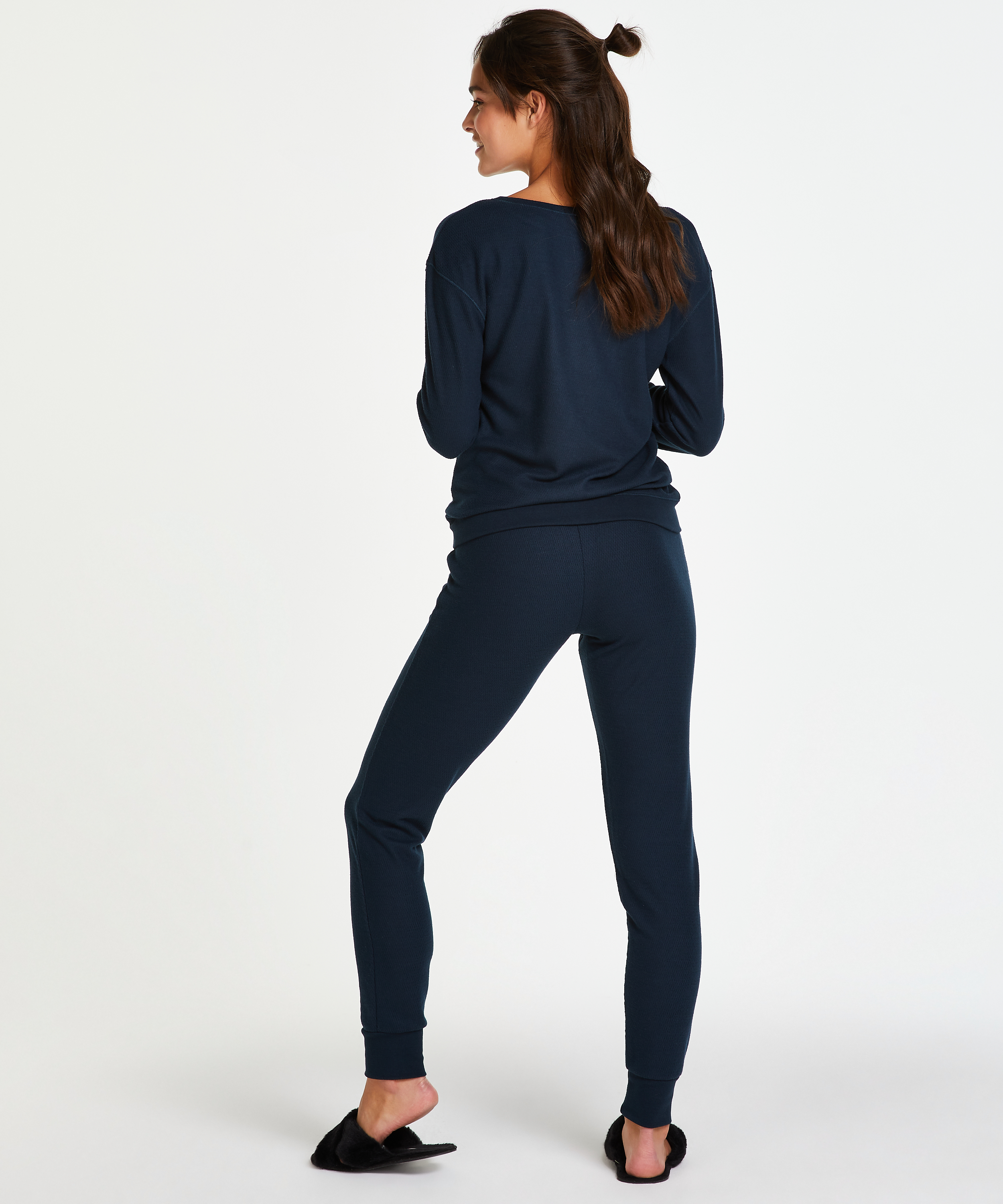 Waffle pyjama set, Blue, main