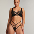 Iggy Half-Padded Underwired Longline Bra, Black