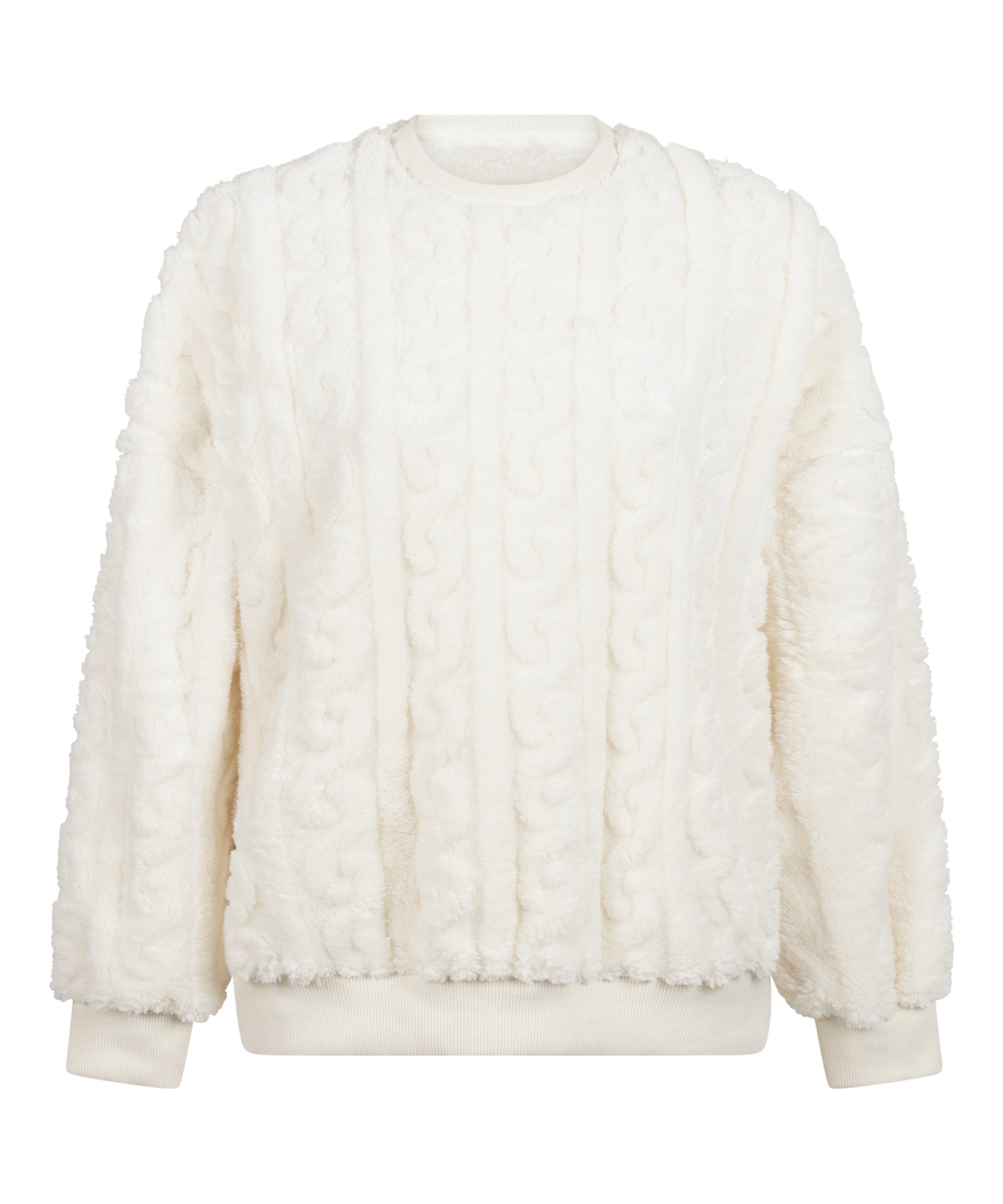 Top Cable Fleece, White, main