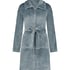 Fleece Zip Bathrobe, Blue