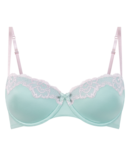 Lace & Shine Padded Underwired Bra, Blue