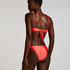 Luxe Cheeky Tanga Bikini Bottoms, Red