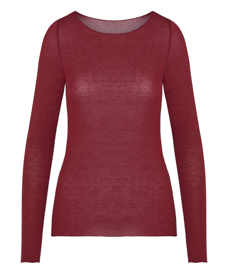 super soft Boatneck shirt with Cashmere, Red