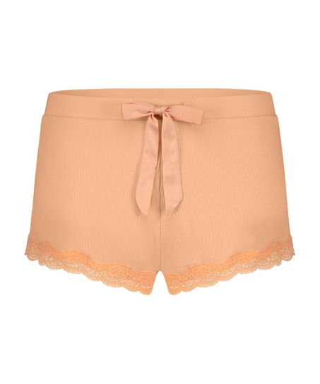 Ribbed lace Shorts, Pink