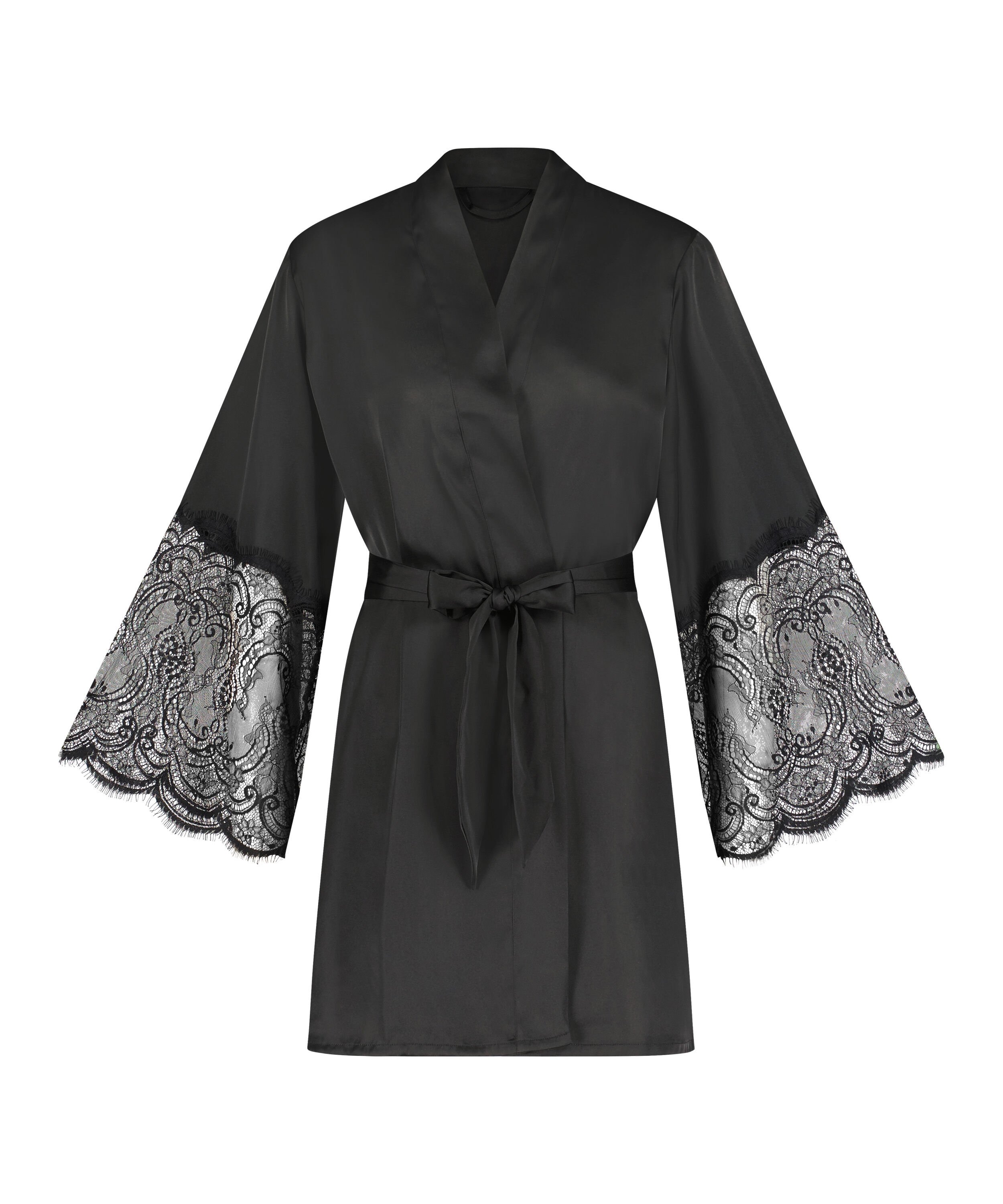 Satin Kimono, Black