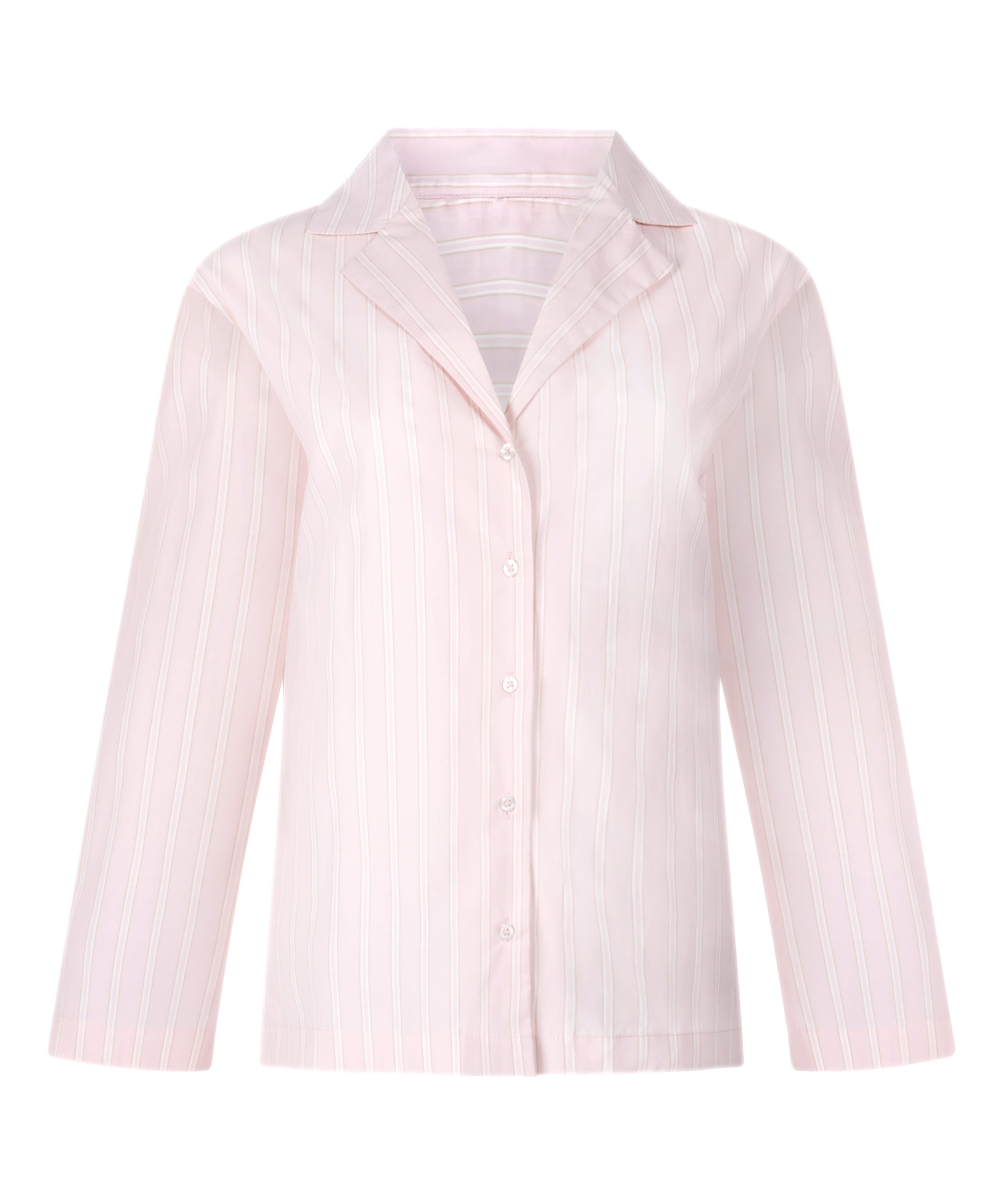 Poplin Cotton Pyjama Top, Pink, main