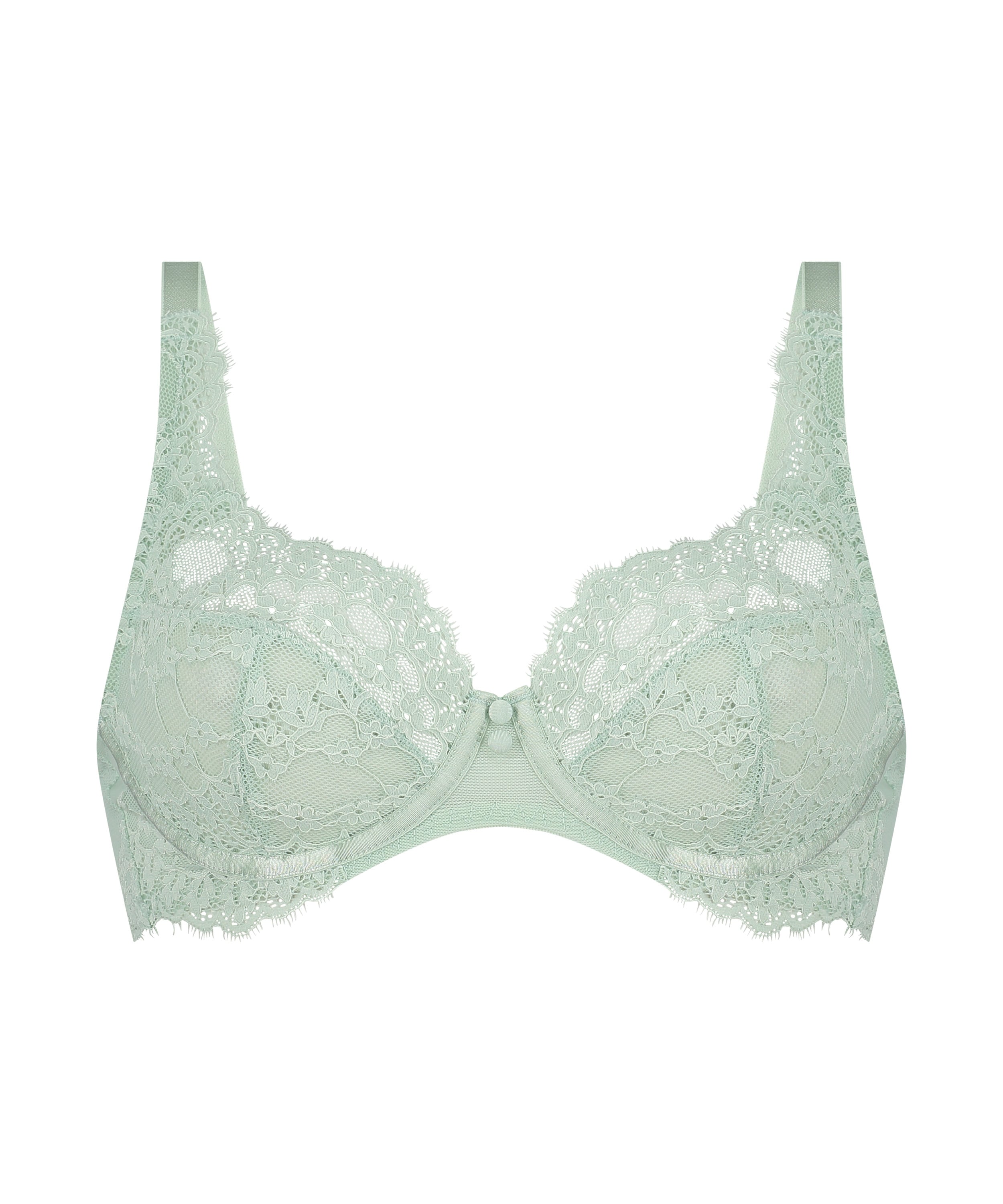 Daisy Non-Padded Underwired Bra, Green, main
