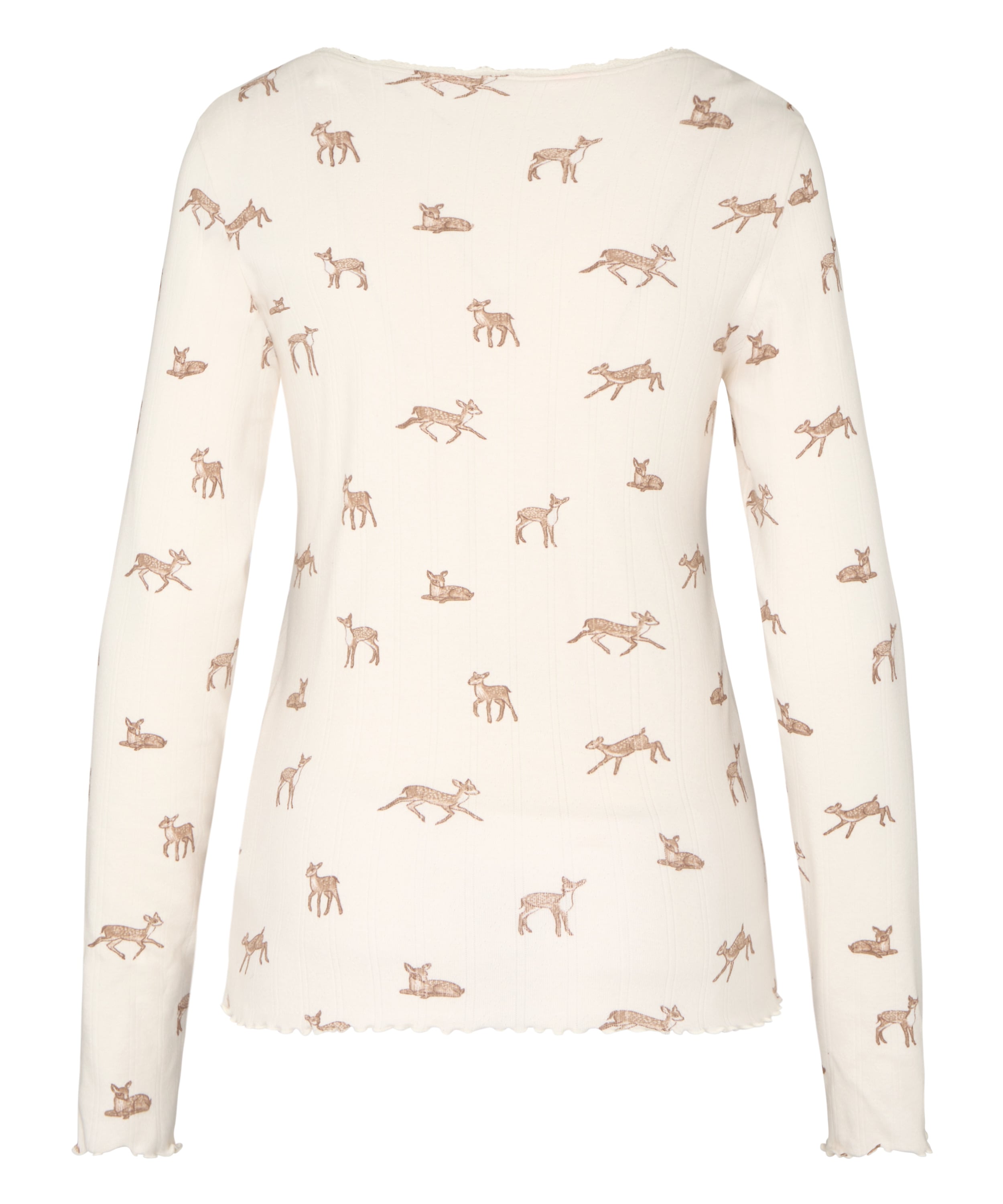 Pointelle Pyjama Top, White, main