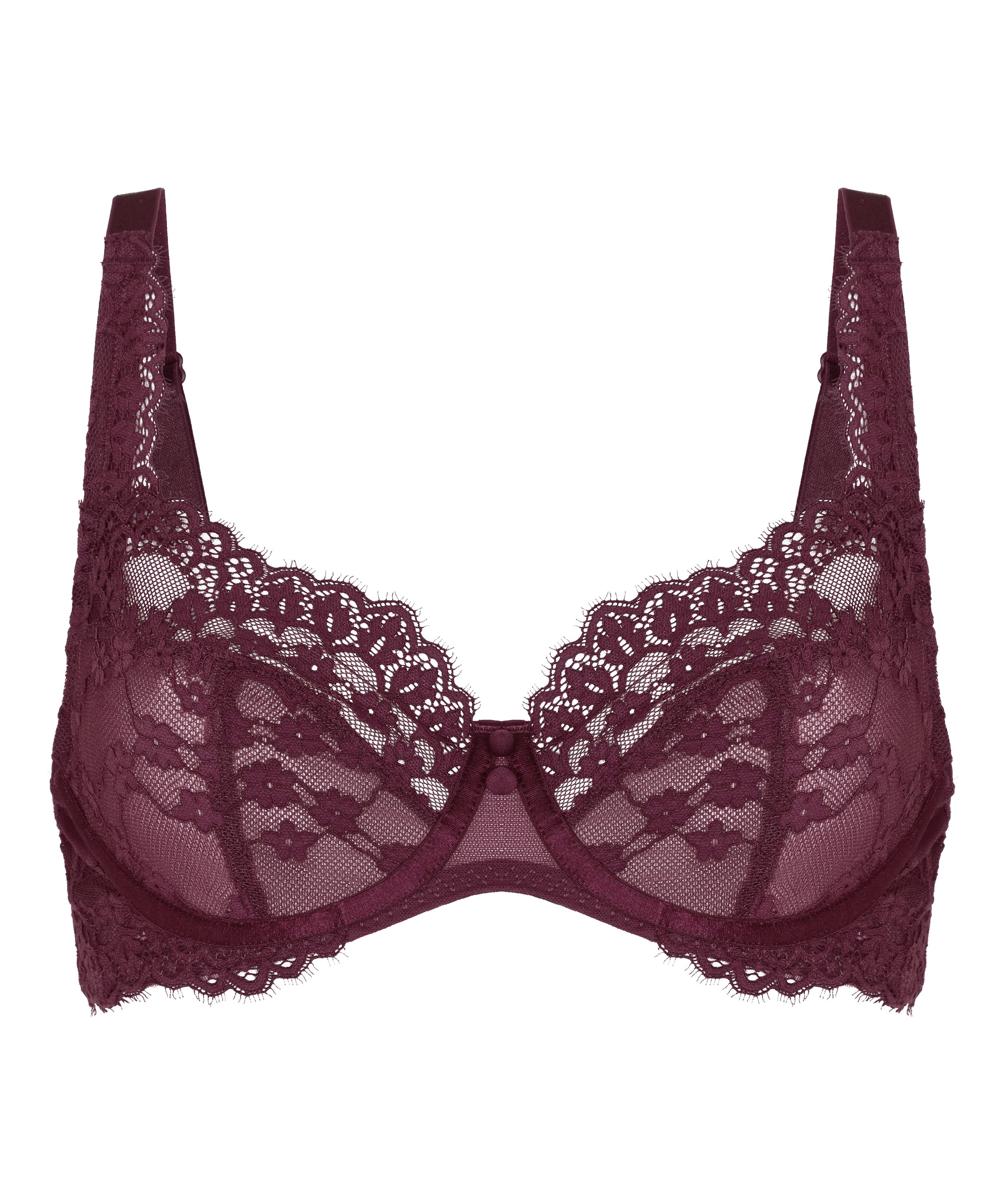 Daisy Non-Padded Underwired Bra, Purple, main