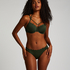 Scallop Padded Underwired Bikini Top, Green