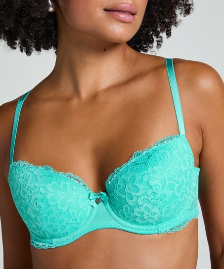 Marine Padded Underwired Bra, Green