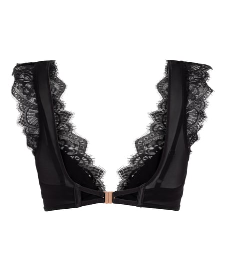 Zoe Non-Padded Underwired Longline Bra, Black